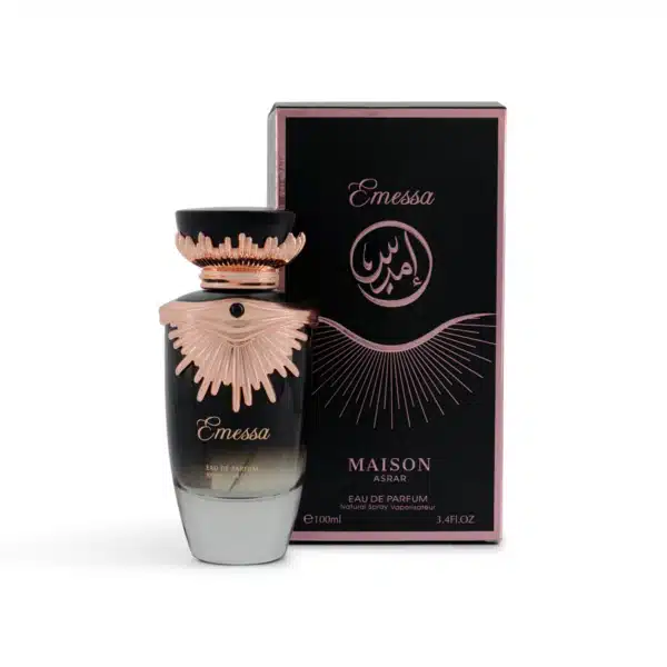 Emessa Maison Asrar Eau de Parfum Femmes – parfum oriental boisé sophistiqué pour le Maroc