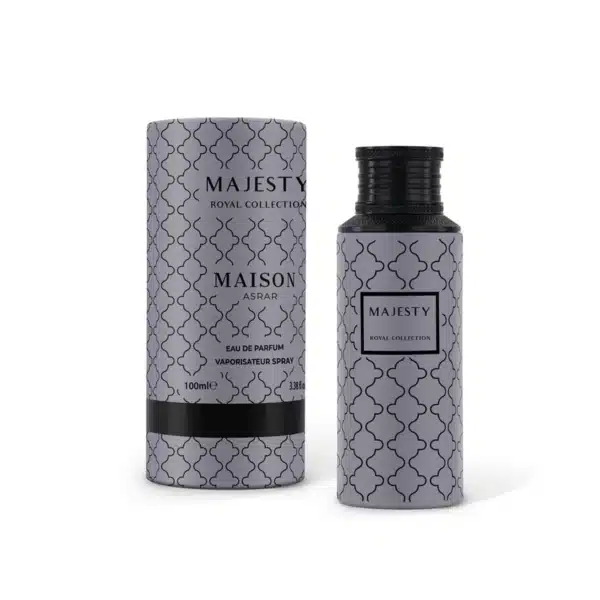 Majesty Maison Asrar Eau de Parfum – parfum unisexe hespéridée-ambrée, frais et élégant pour le Maroc